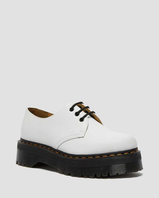 Scarpe Oxford Uomo Dr Martens 1461 Smooth Pelle Bianche | 649-FRQSEA