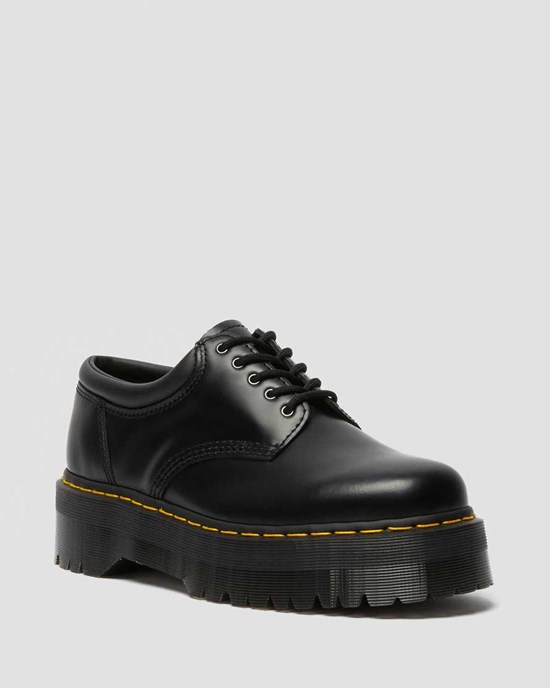 Scarpe Oxford Uomo Dr Martens 8053 Pelle Platform Nere | 624-IGWOLF