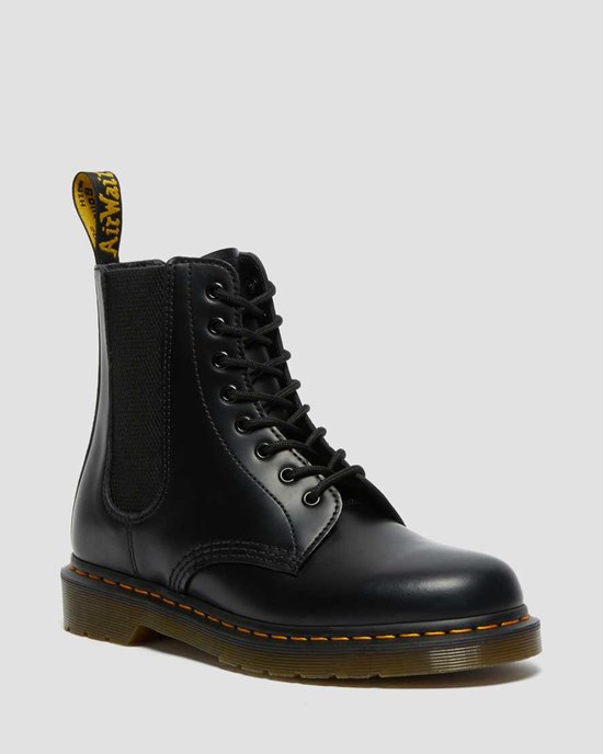 Stivaletti Donna Dr Martens 1460 Harper Smooth Pelle Nere | 405-LYXNCB