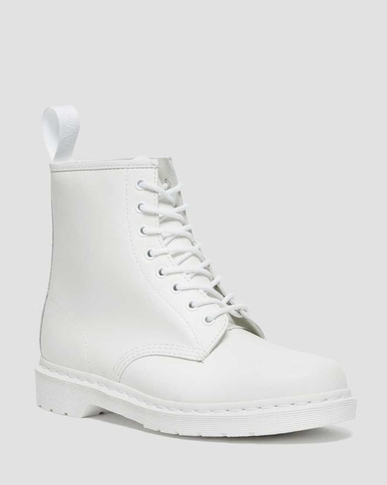 Stivaletti Donna Dr Martens 1460 Mono Smooth Pelle Bianche | 618-HELTKI