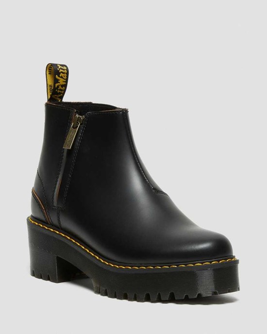 Stivaletti Donna Dr Martens Rometty II Vintage Smooth Pelle Nere | 783-HSXENR