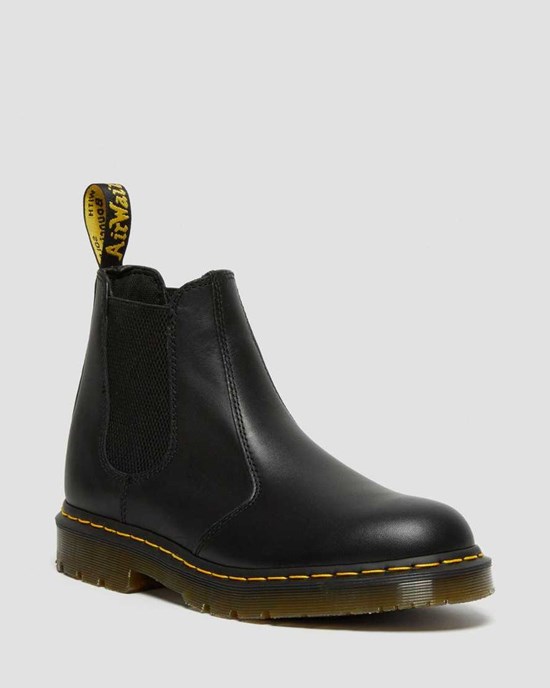 Stivaletti Uomo Dr Martens 2976 Slip Resistant Pelle Nere | 985-YNRLZM