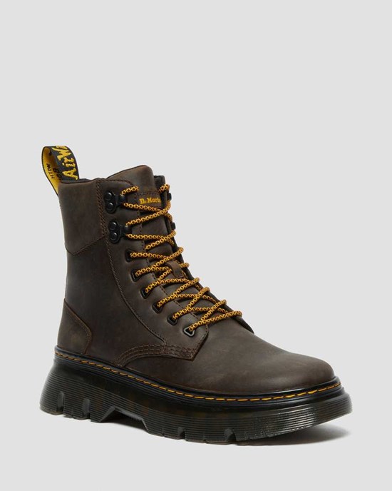 Stivaletti Uomo Dr Martens Tarik Crazy Horse Pelle Marroni Scuro | 246-UJRAXH