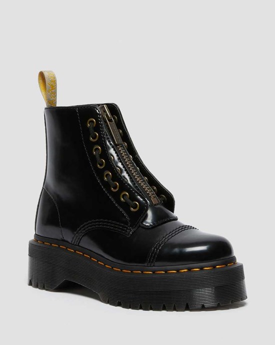 Stivali Donna Dr Martens Vegan Sinclair Zip Up Nere | 937-BYVCUL