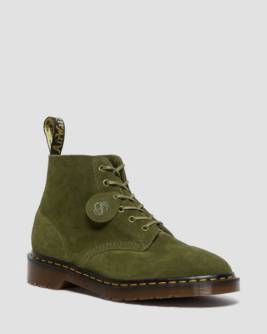 Stivali Stringati Uomo Dr Martens 101 Scamosciate Verdi | 304-HONQCB