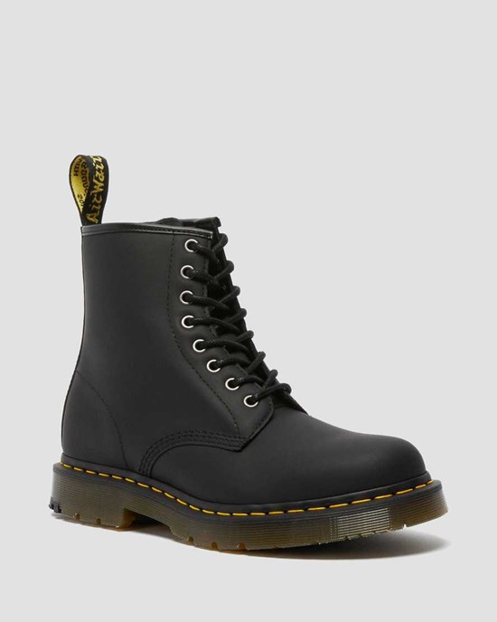 Stivali Stringati Uomo Dr Martens 1460 DM's Wintergrip Nere | 493-VRGZYJ