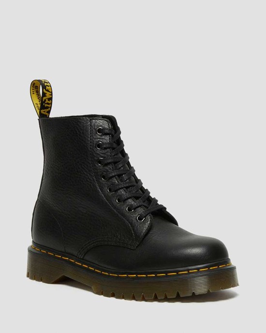 Stivali Stringati Uomo Dr Martens 1460 Pascal Bex Pelle Nere | 509-SLGVQD