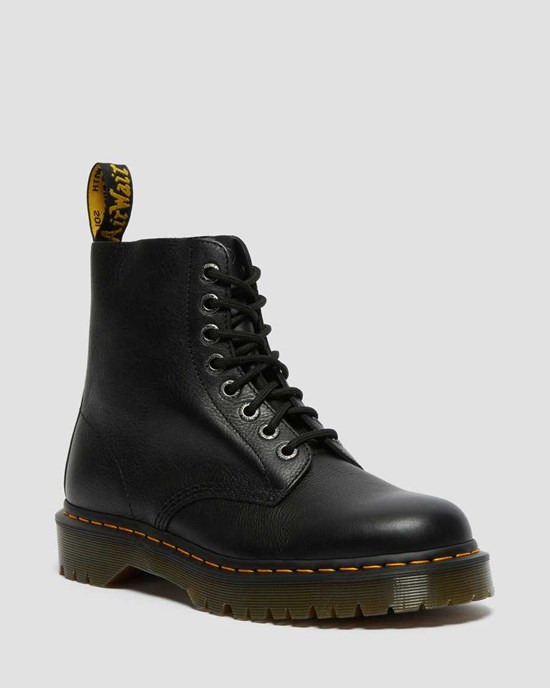 Stivali Stringati Uomo Dr Martens 1460 Pascal Bex Pisa Pelle Nere | 849-FUINCG