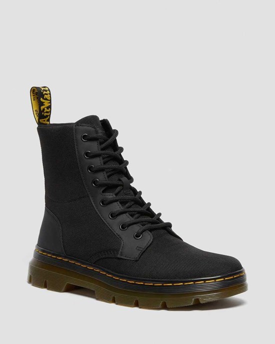 Stivali Stringati Uomo Dr Martens Combs Poly Nere | 092-BLHZOG