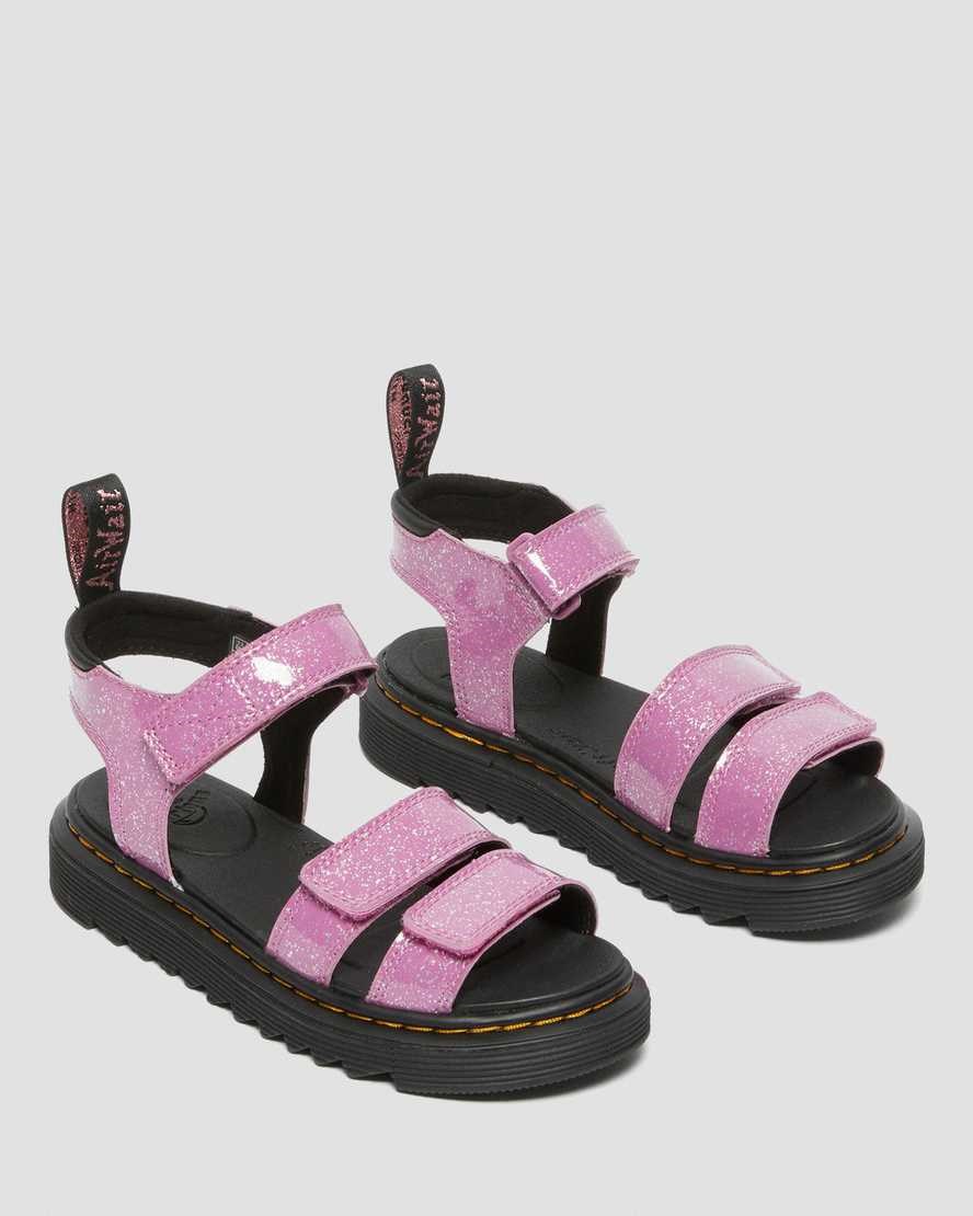 Glitter Sandals Bambino Dr Martens Junior Klaire Rosa | 281-TLOCNW