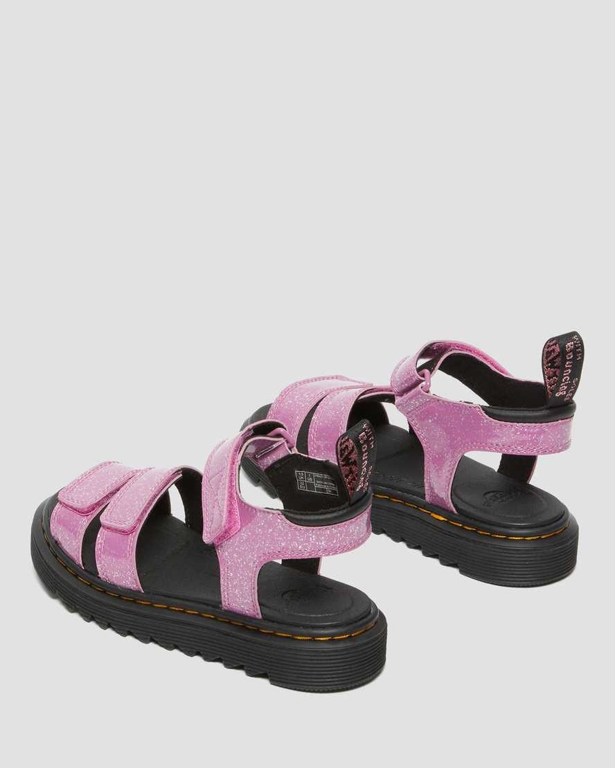 Glitter Sandals Bambino Dr Martens Junior Klaire Rosa | 281-TLOCNW