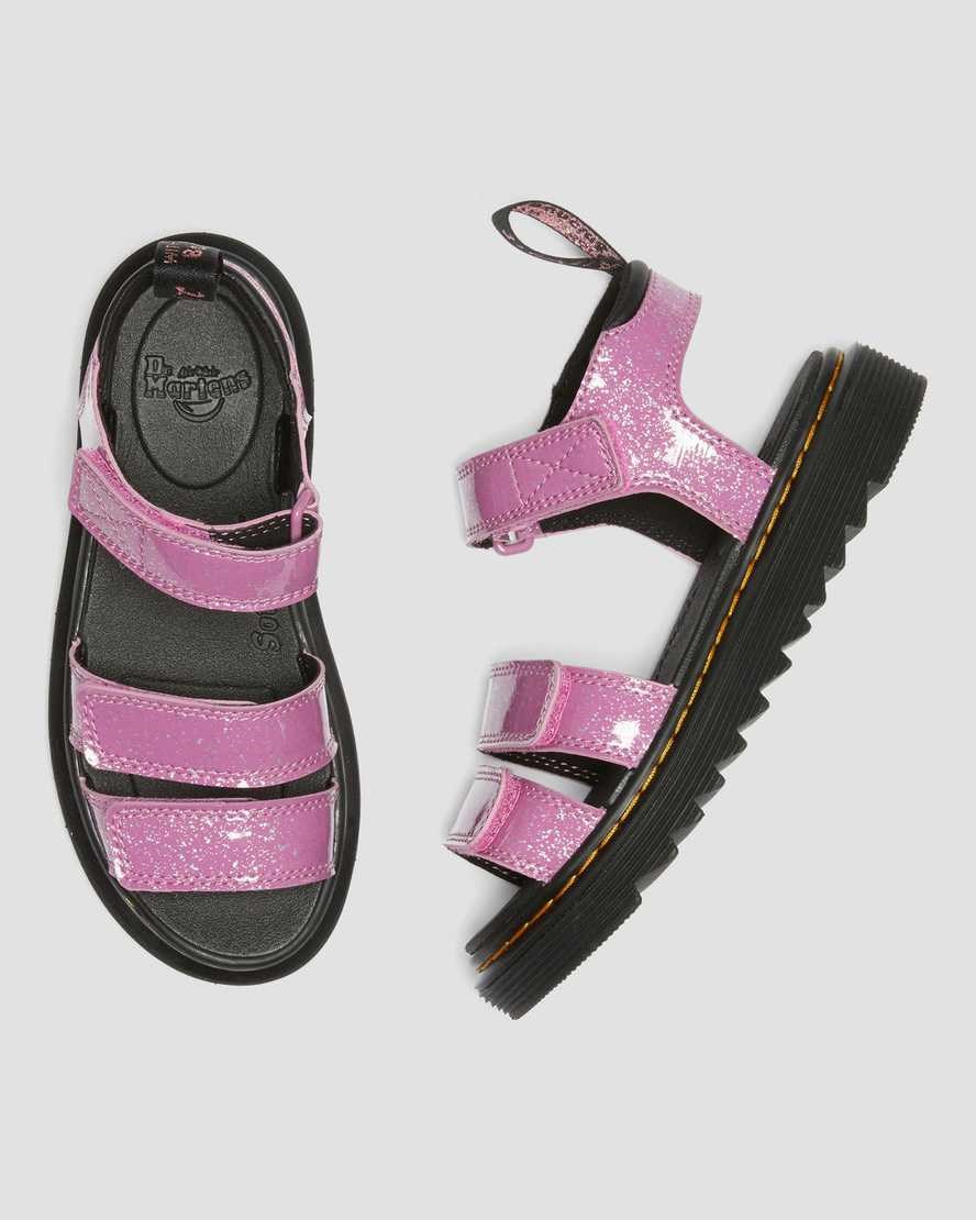 Glitter Sandals Bambino Dr Martens Junior Klaire Rosa | 281-TLOCNW