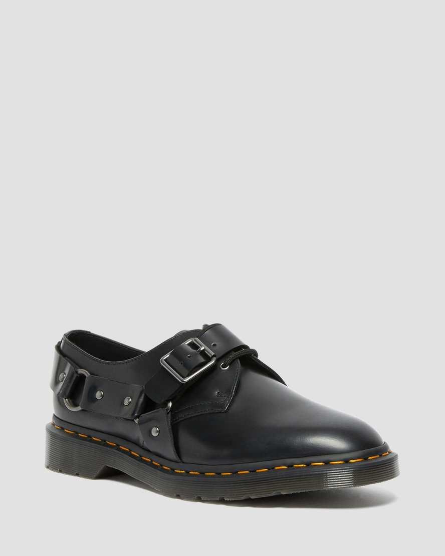 Scarpe Oxford Uomo Dr Martens Henree Polished Smooth Pelle Nere | 284-KEUDCA