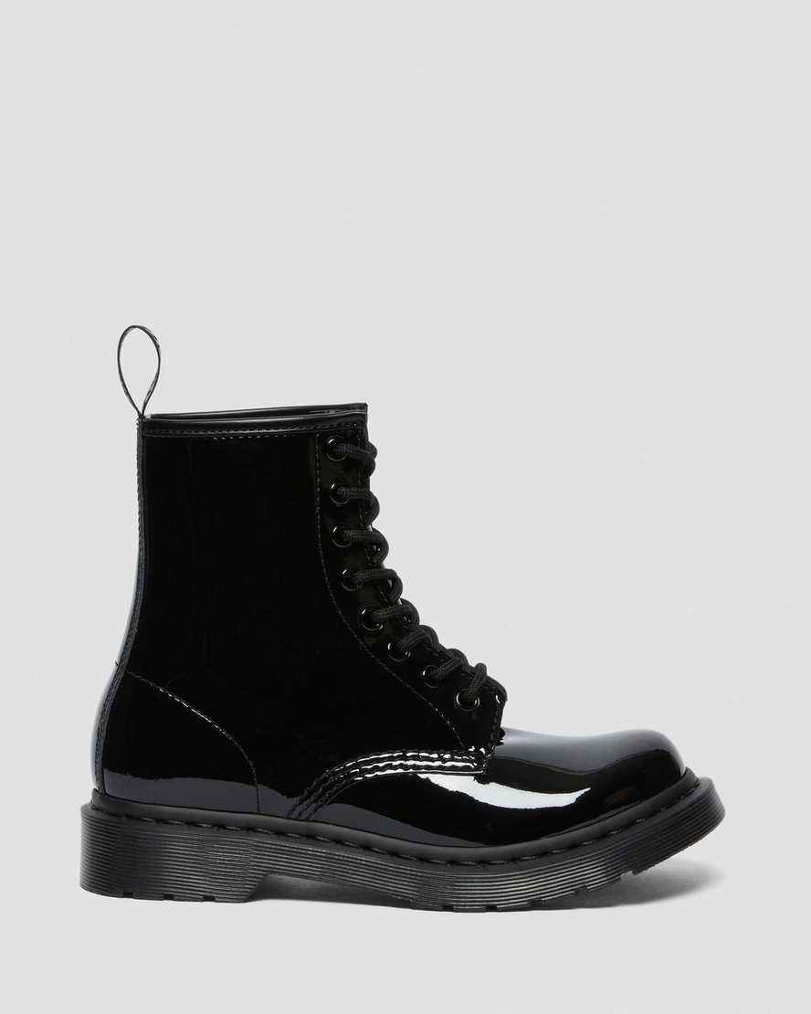 Stivaletti Donna Dr Martens 1460 Mono Verniciata Pelle Nere | 293-BVGTAZ