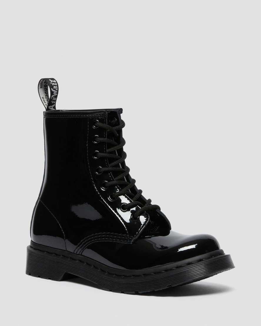 Stivaletti Donna Dr Martens 1460 Mono Verniciata Pelle Nere | 293-BVGTAZ