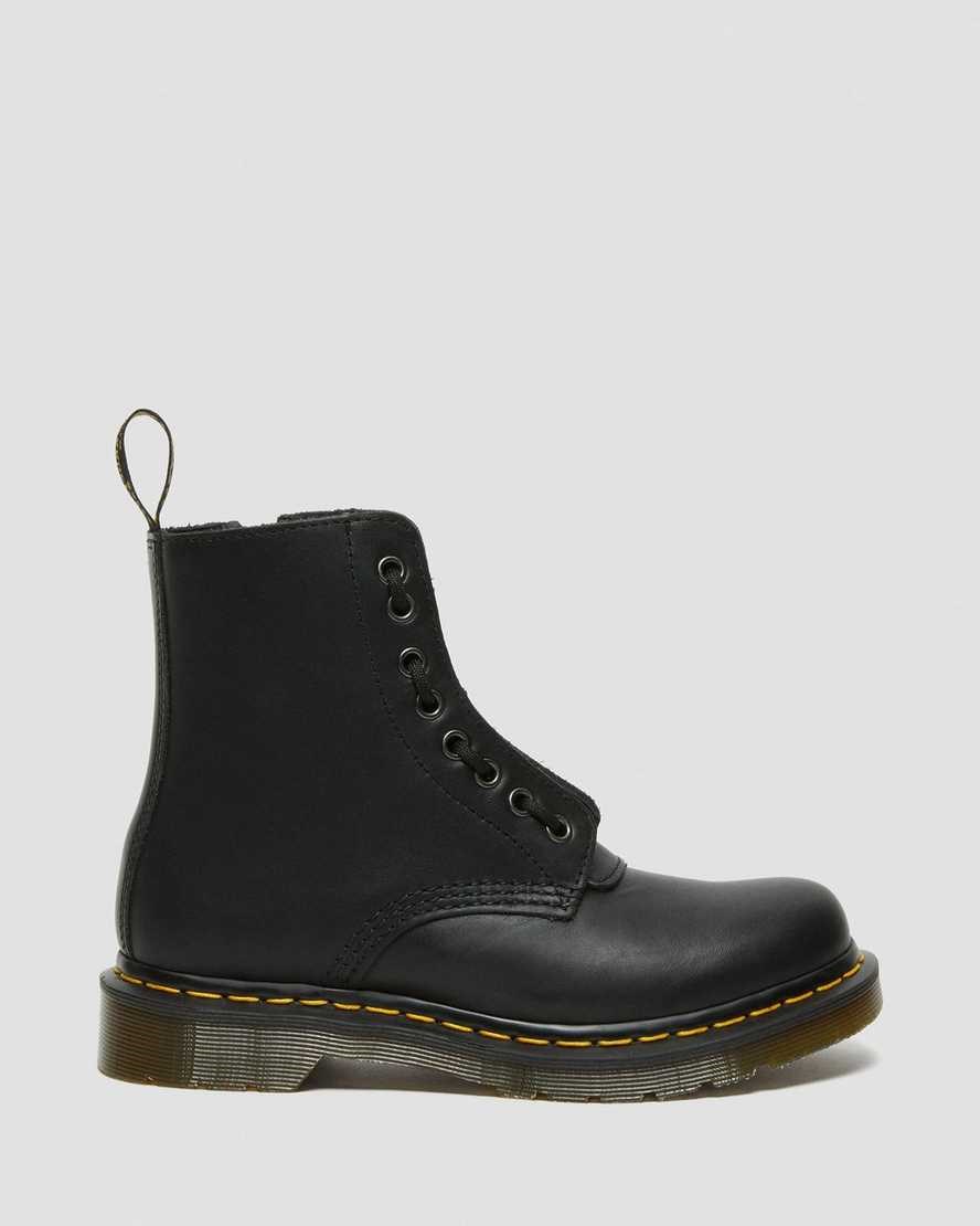 Stivaletti Donna Dr Martens 1460 Pascal Nappa E Zip Nere | 703-UTECNF