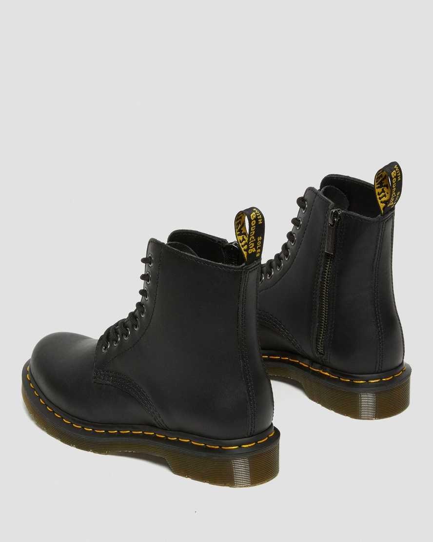 Stivaletti Donna Dr Martens 1460 Pascal Nappa E Zip Nere | 703-UTECNF