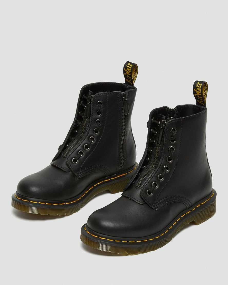 Stivaletti Donna Dr Martens 1460 Pascal Nappa E Zip Nere | 703-UTECNF