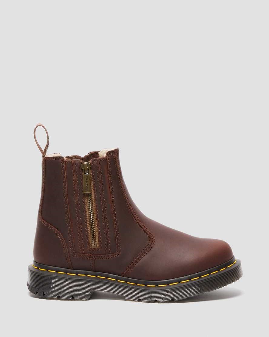 Stivali Donna Dr Martens 2976 DM's Wintergrip Zip Up Marroni | 154-IHJDPN