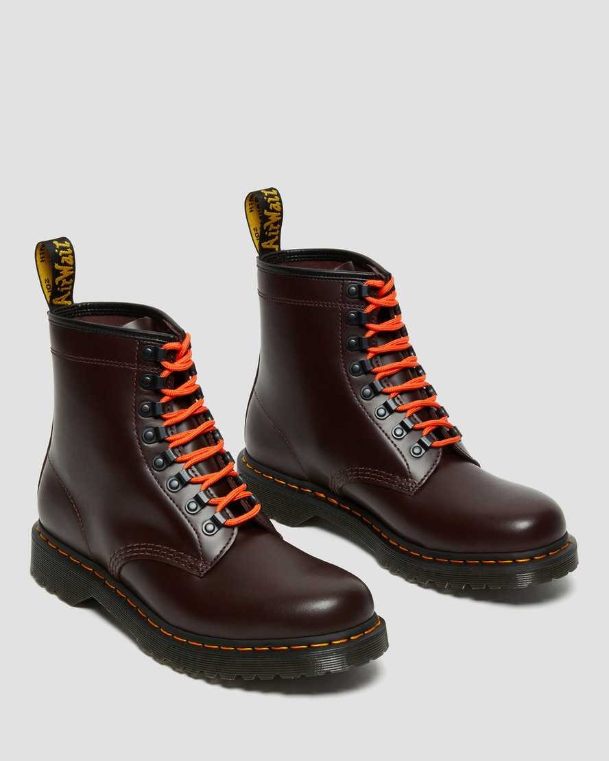 Stivali Stringati Uomo Dr Martens 1460 Ben Smooth Pelle Rosse | 695-ONTYWH