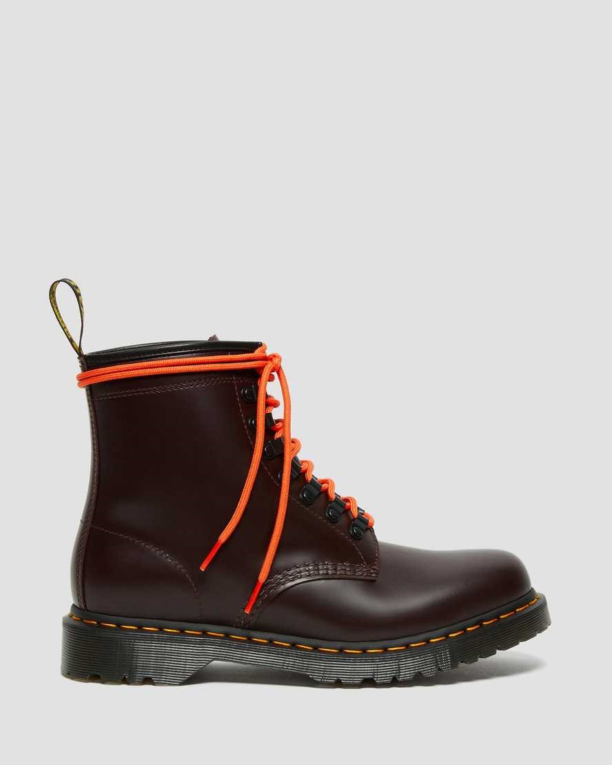 Stivali Stringati Uomo Dr Martens 1460 Ben Smooth Pelle Rosse | 695-ONTYWH