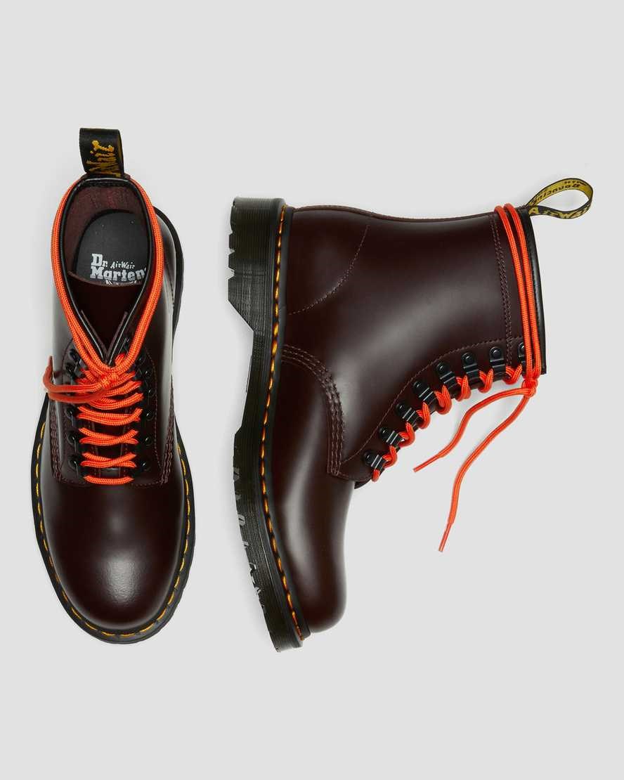 Stivali Stringati Uomo Dr Martens 1460 Ben Smooth Pelle Rosse | 695-ONTYWH