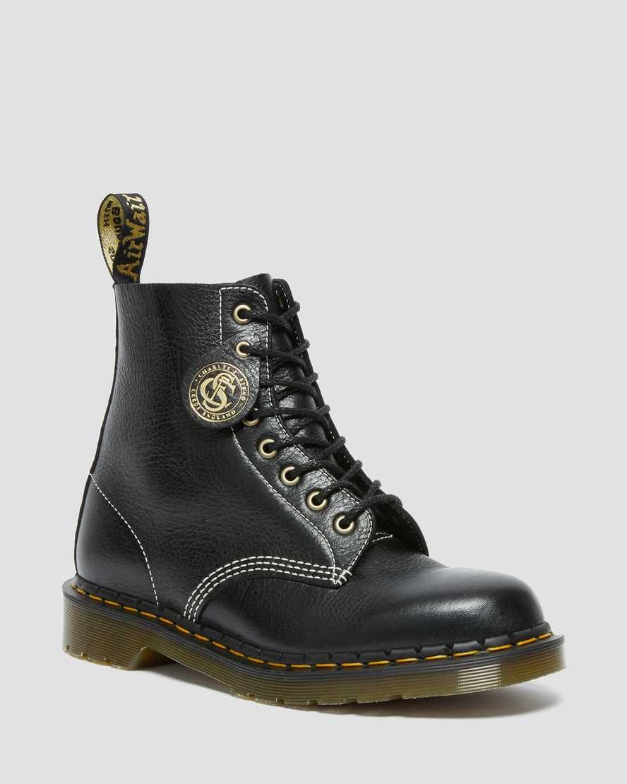 Stivali Stringati Uomo Dr Martens 1460 Pascal Made in England Classiche Pelle Nere | 215-JIZAWE