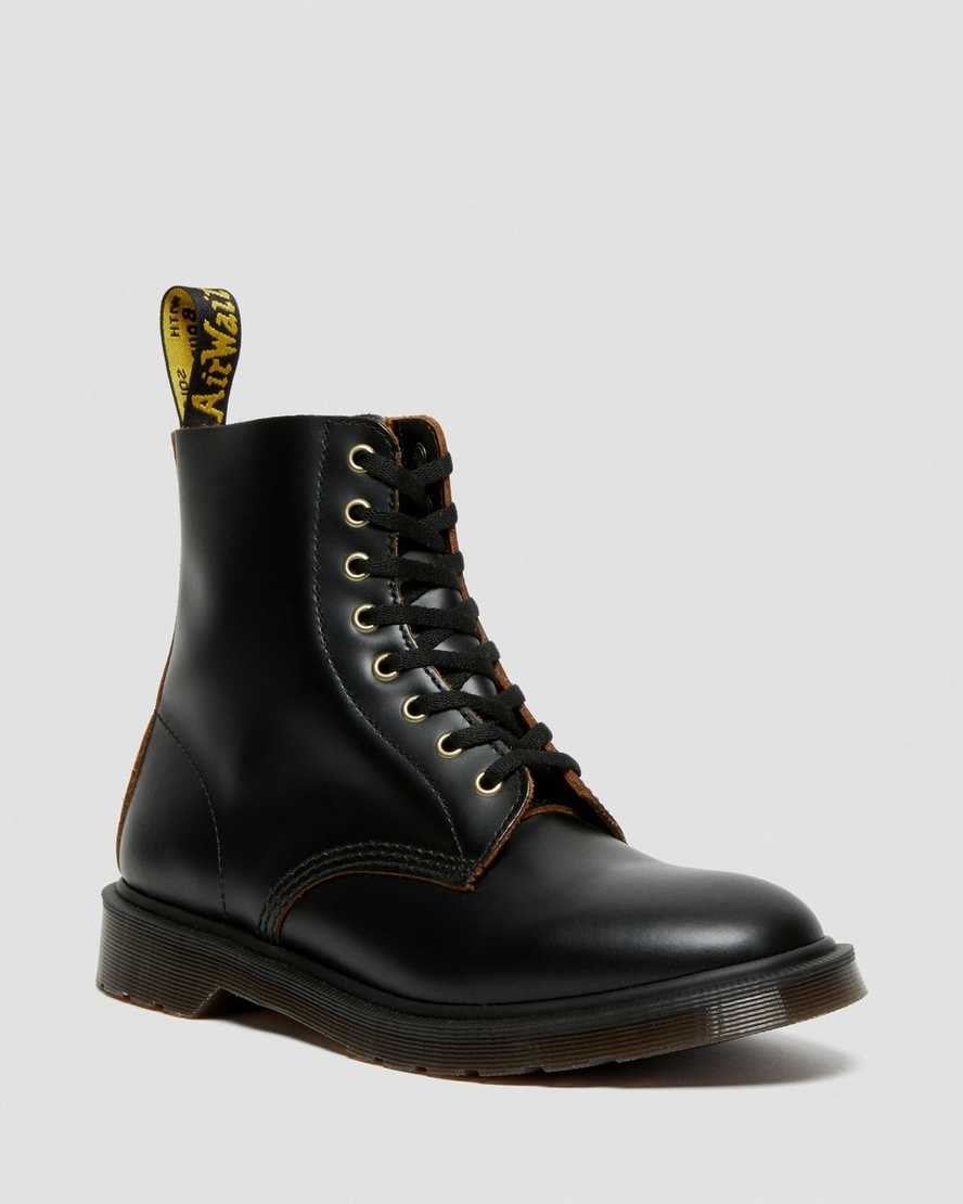 Stivali Stringati Uomo Dr Martens 1460 Vintage Smooth Pelle Nere | 358-GXYULW