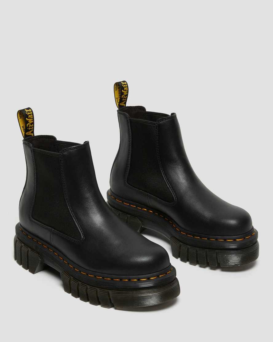 Stivali Stringati Uomo Dr Martens Audrick Nappa Pelle Platform Nere | 216-RSXJLO