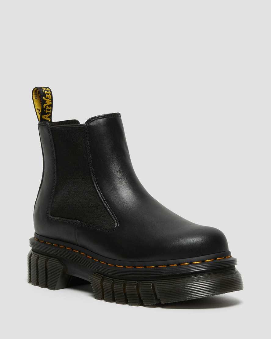 Stivali Stringati Uomo Dr Martens Audrick Nappa Pelle Platform Nere | 216-RSXJLO