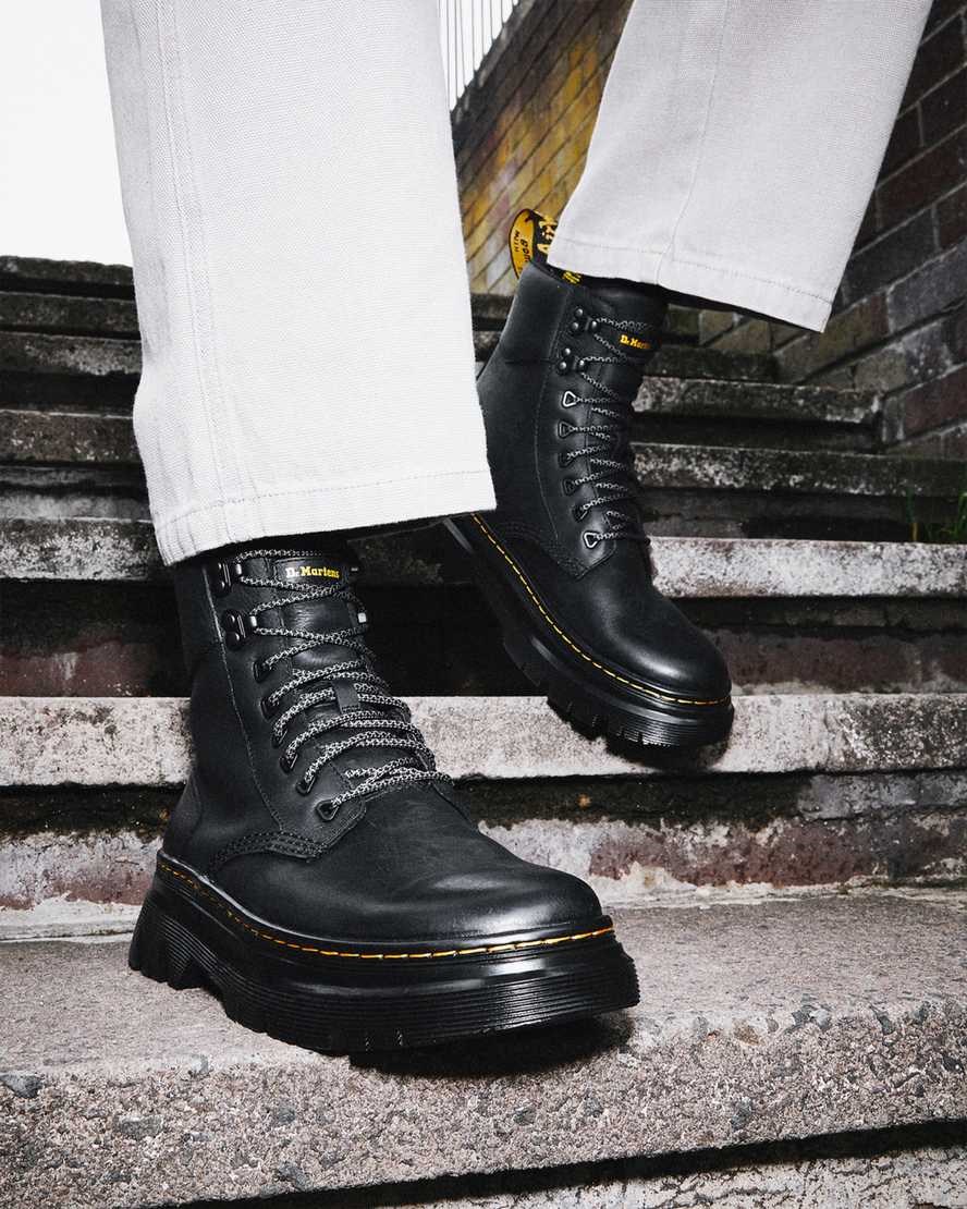 Stivali Utilitari Uomo Dr Martens Tarik Wyoming Pelle Nere | 859-PBCWOJ