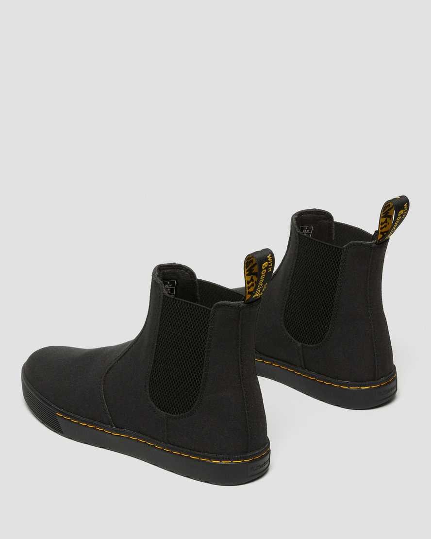 Stivali Utilitari Uomo Dr Martens Tempesta Tela Nere | 867-HBJKMS