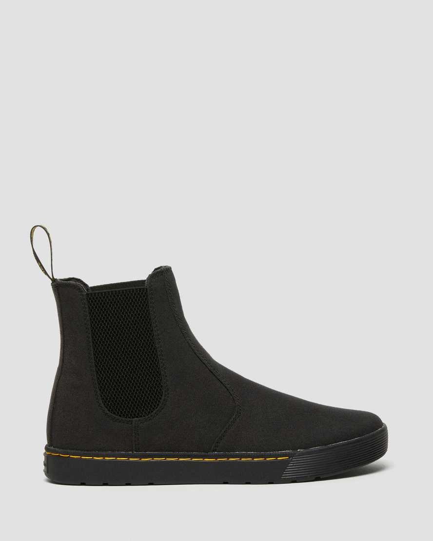 Stivali Utilitari Uomo Dr Martens Tempesta Tela Nere | 867-HBJKMS