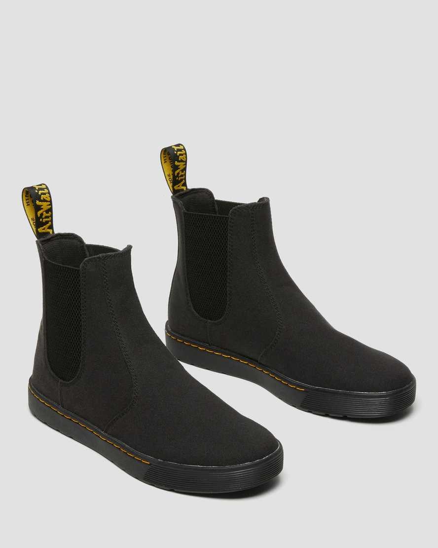 Stivali Utilitari Uomo Dr Martens Tempesta Tela Nere | 867-HBJKMS