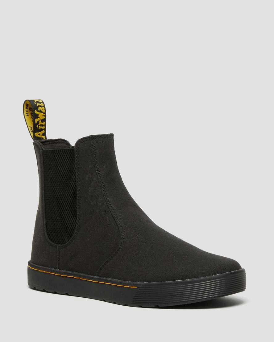 Stivali Utilitari Uomo Dr Martens Tempesta Tela Nere | 867-HBJKMS